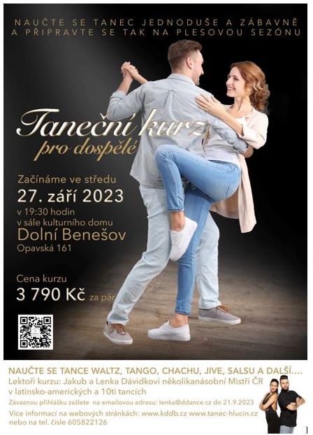 Taneční kurz pro dospělé a kurz latinskoamerických tanců pro dámy