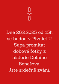 Promítání dobových fotek z Dolního Benešova