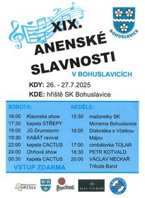 Anenské slavnosti Bohuslavice