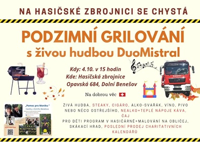 Podzimní grilování na hasičské zbrojnici
