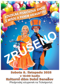 ZRUŠENO - Kouzelná písničková show s Míšou a panem Kravatou