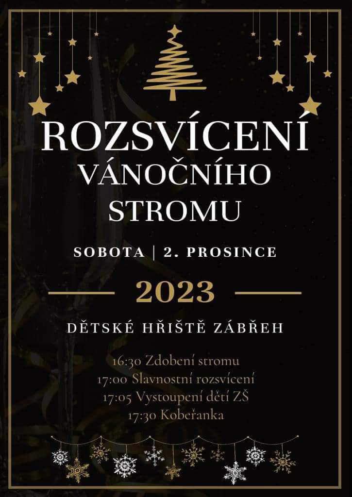 advent vánoce strom zábřeh vánoční