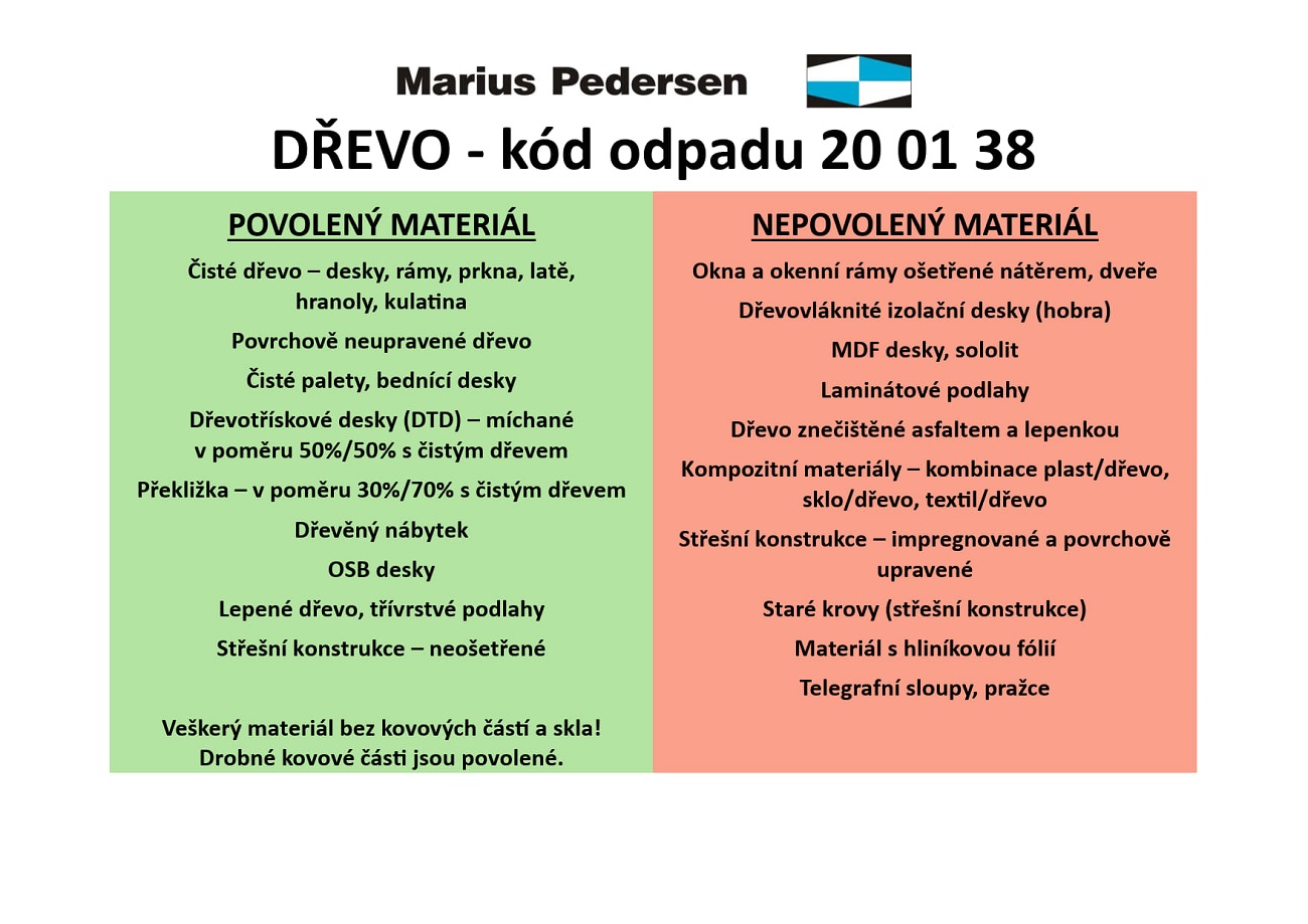 Svoz nebezpečného a velkoobjemového odpadu + DŘEVA Svoz nebezpečného a velkoobjemového odpadu + DŘEVA
