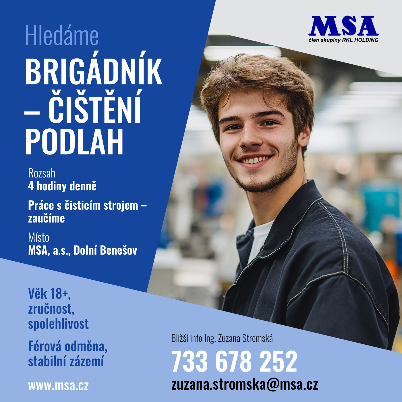 Inzeráty na brigády - MSA, a.s.