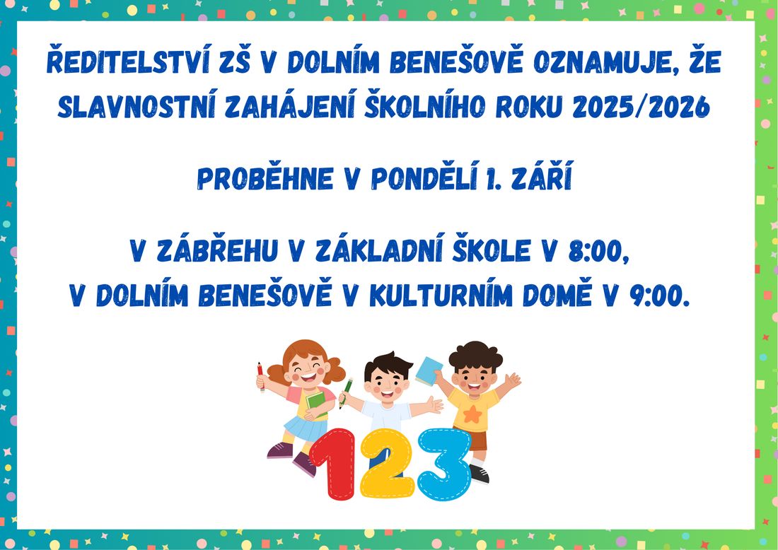 Zahájení školního roku