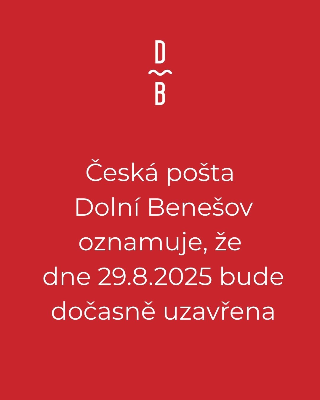 Oznámení : Česká pošta Dolní Benešov