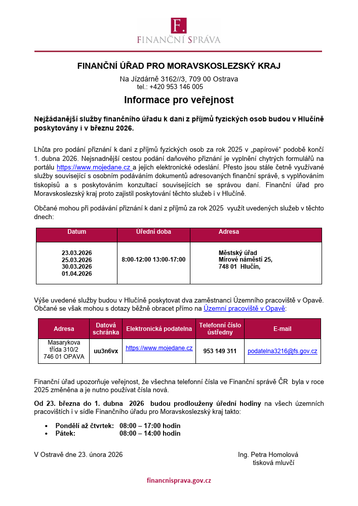 Poradenství finúř