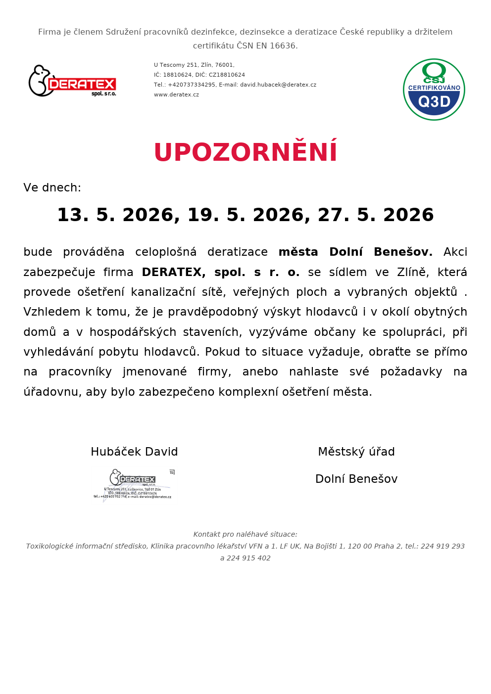 Deratizace